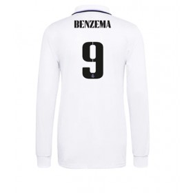 Herren Fußballbekleidung Real Madrid Karim Benzema #9 Heimtrikot 2022-23 Langarm